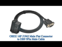 J1962 右角OBD 2 OBD2 16ピンからRS232 DB9接続ケーブル
