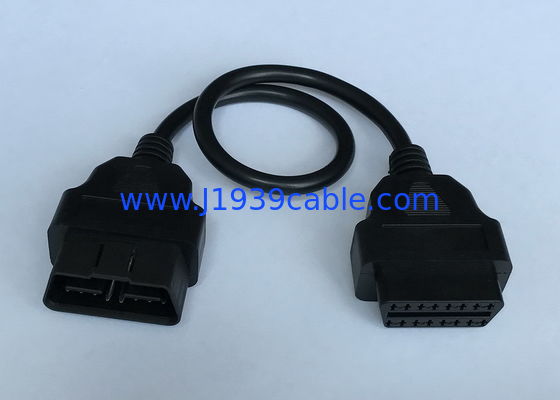 ケーブルのあたりの女性延長へのOBD2 OBDII 16 Pin J1962の男性24V