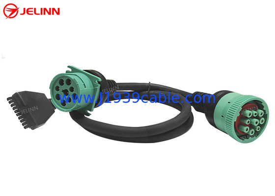 PT30 ELD 9 Pin J1939 スプリッターYケーブル 北米の重荷トラック用PT 30電子ログング装置