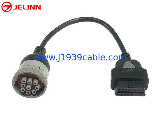 灰色 CAT 9 ピンからOBD 2 OBD2 16 ピンケーブル Caterpillar