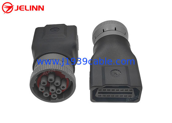 CAT グレー J1939 9 ピンからOBD 2 OBD2 16 ピン アダプター