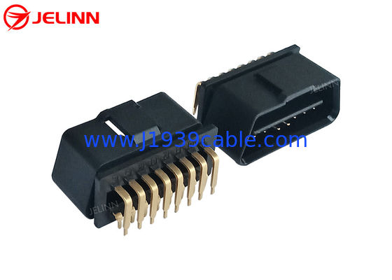 16直角の90度ピンが付いているPin J1962 OBD2 OBDIIの男性プラグのコネクター
