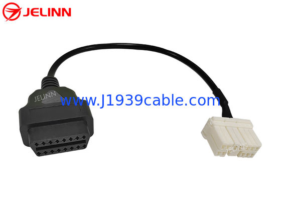12ピンからOBD 2OBDII診断ケーブル 12ピンから16ピンまでのOBD2ワイヤーハーネス
