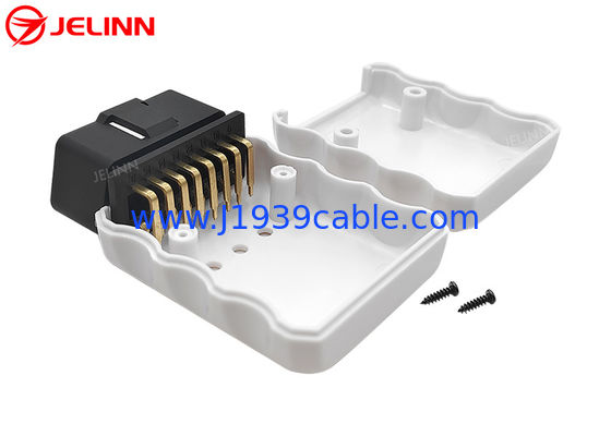 OBD2 囲み OBD 2 ハウシングと右角ピンを持つ男性接続器