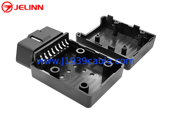 OBD 2 収納物 OBD2 ケースとカーブピンの男性接続器
