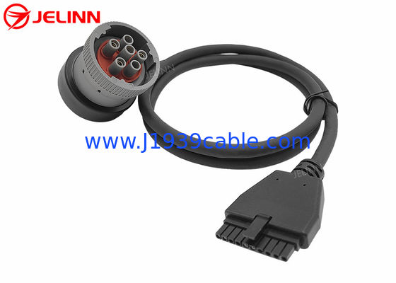 PT30 ELD装置ケーブル 6ピンJ1939 北米の重荷トラック用電子ログング装置用ケーブル